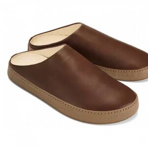 OluKai Men's Hamani Shoes Brown Leather Slip-on